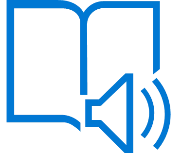Immersive Reader icon: an open book with a speaker symbol.