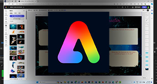 Thumbnail image of screenshot and Adobe Express icon.