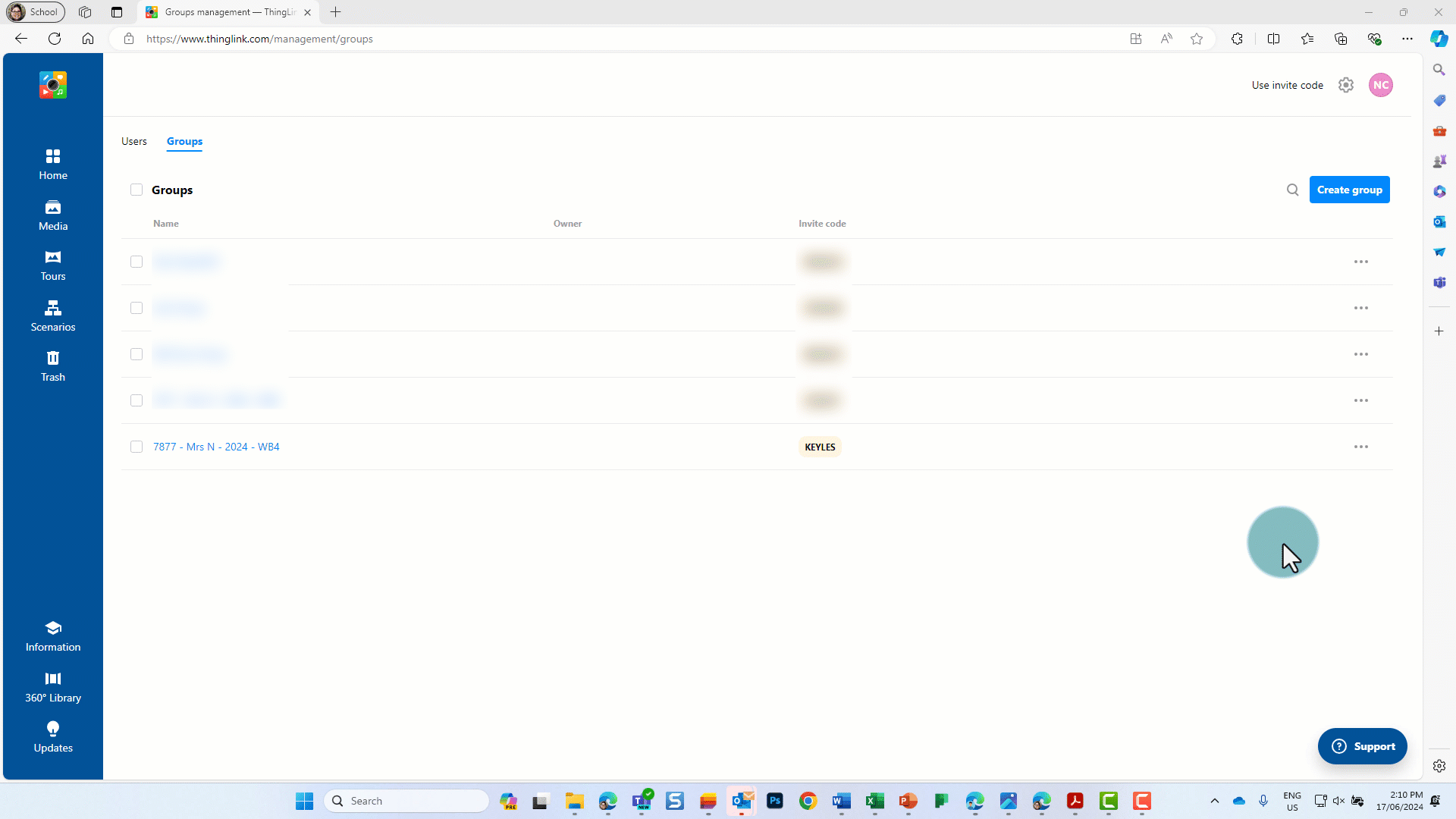 Screen capture showing the steps to add students through manual creation.